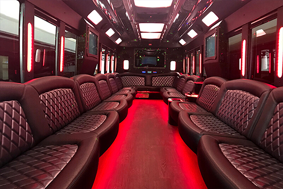 43-passenger party buses
